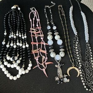 #12 variety material necklaces bundle